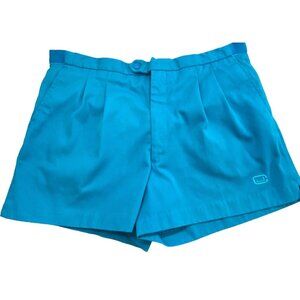 Vtg JIMMY CONNORS Women Pleated Short Sz 36 Agua Blue 80s 90s Athleisure 36-9
